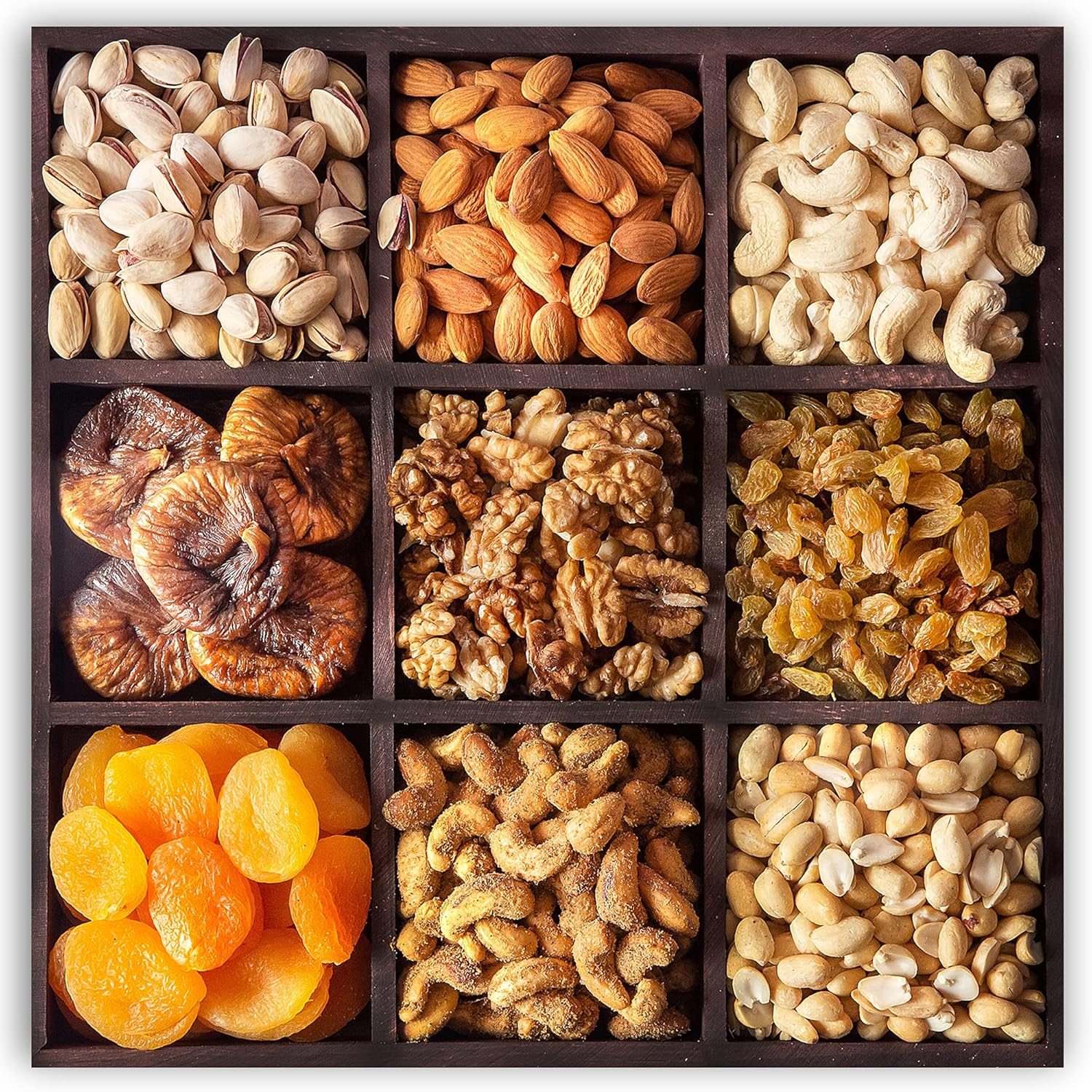 Assorted 9-Cavity Dry Fruit Tray